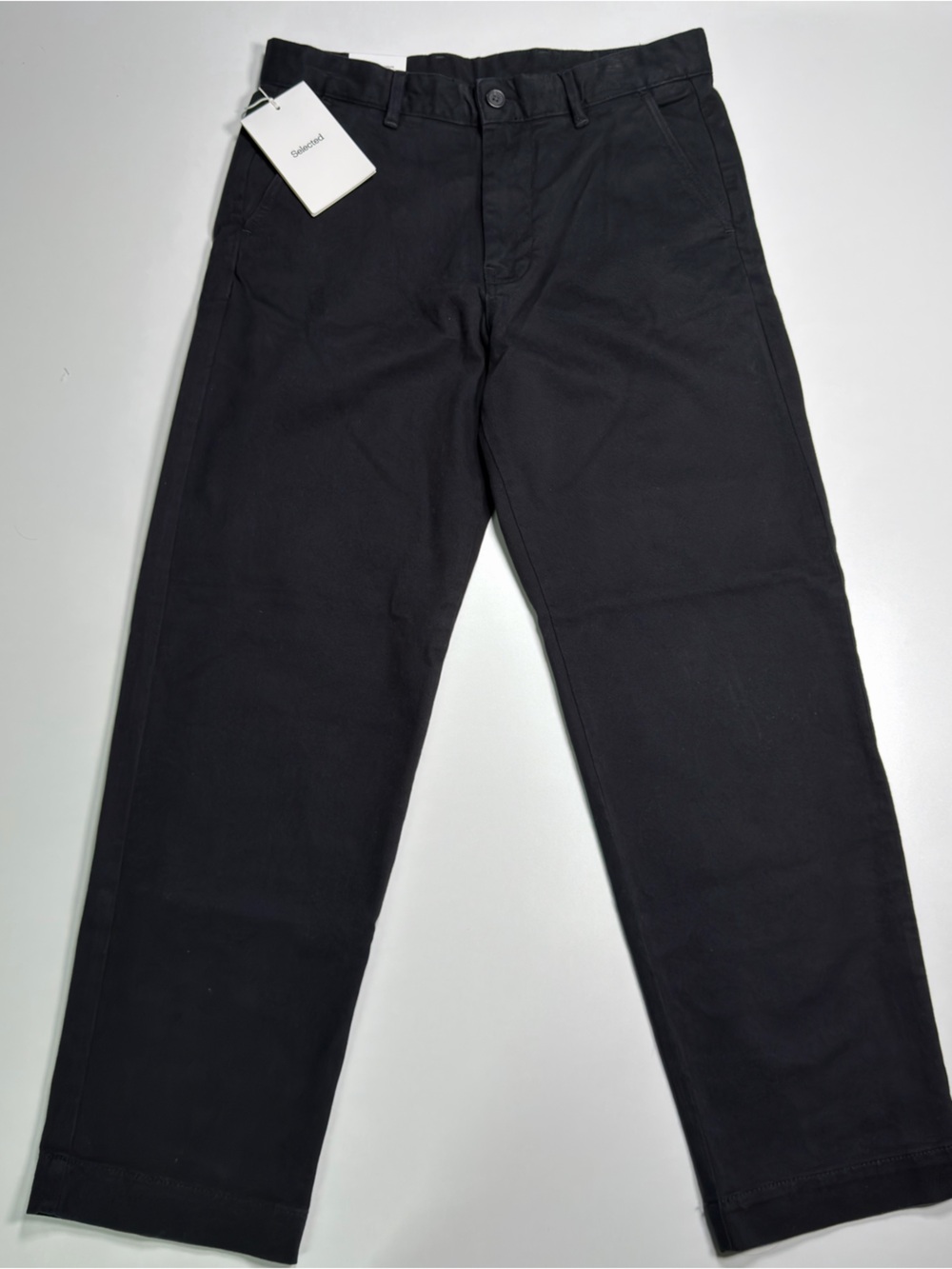Classic “Selected” Men's Black Chinos - Clean Straight Fit